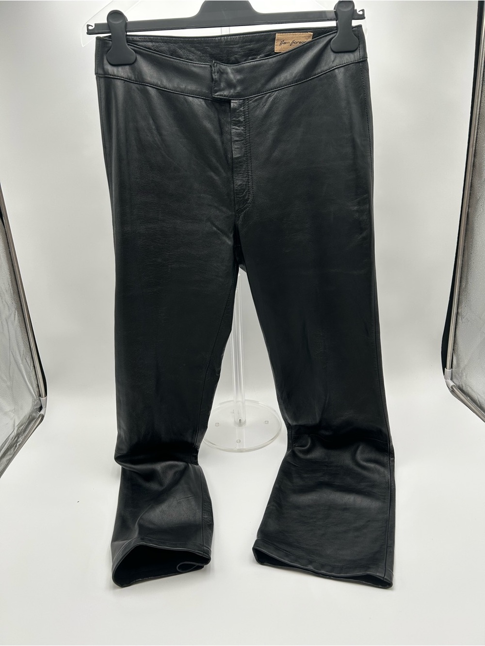 Black Leather Jeans - Premium Slim Fit
